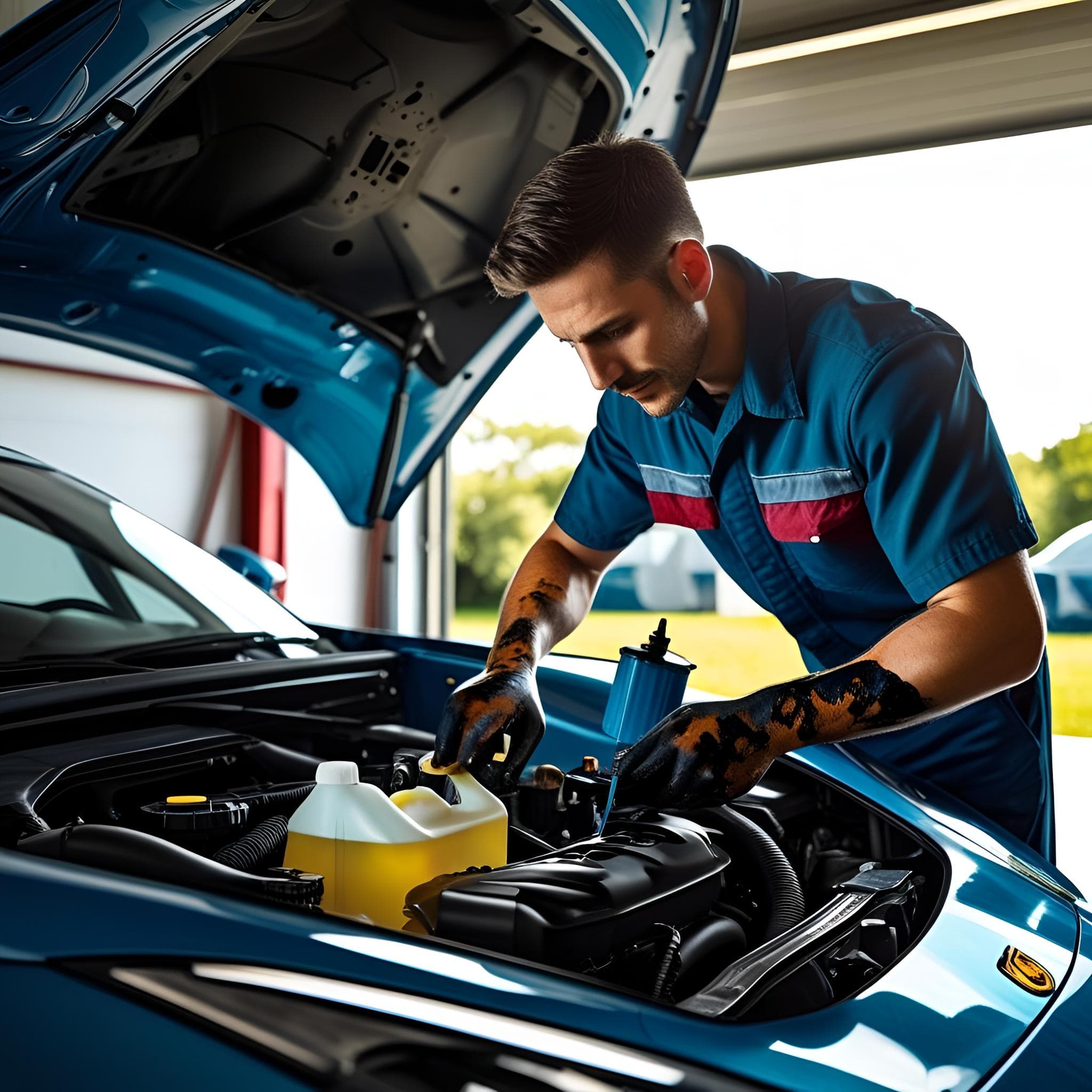 Professional Mechanic Working on Car Engine